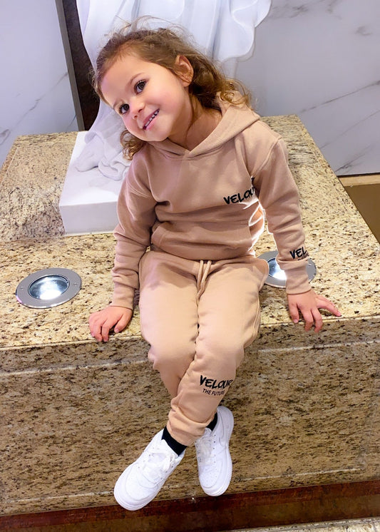 Kids Tracksuit Bottoms - Coffee